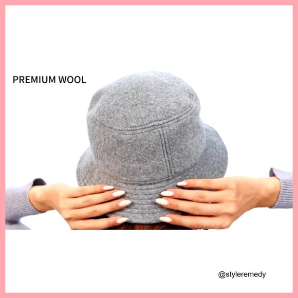Premium Wool Bucket Hat, Foldable Packable Winter Hat main image 7